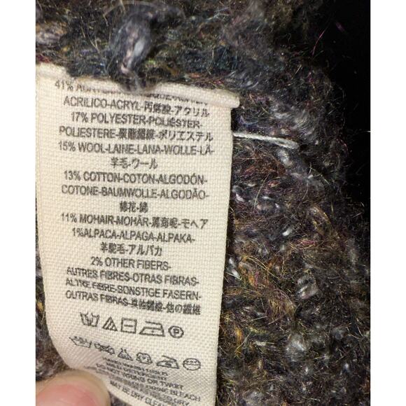 Free People Starlight Shadow Poncho/Cardigan sweater -multicolor - size XS - Picture 11 of 12